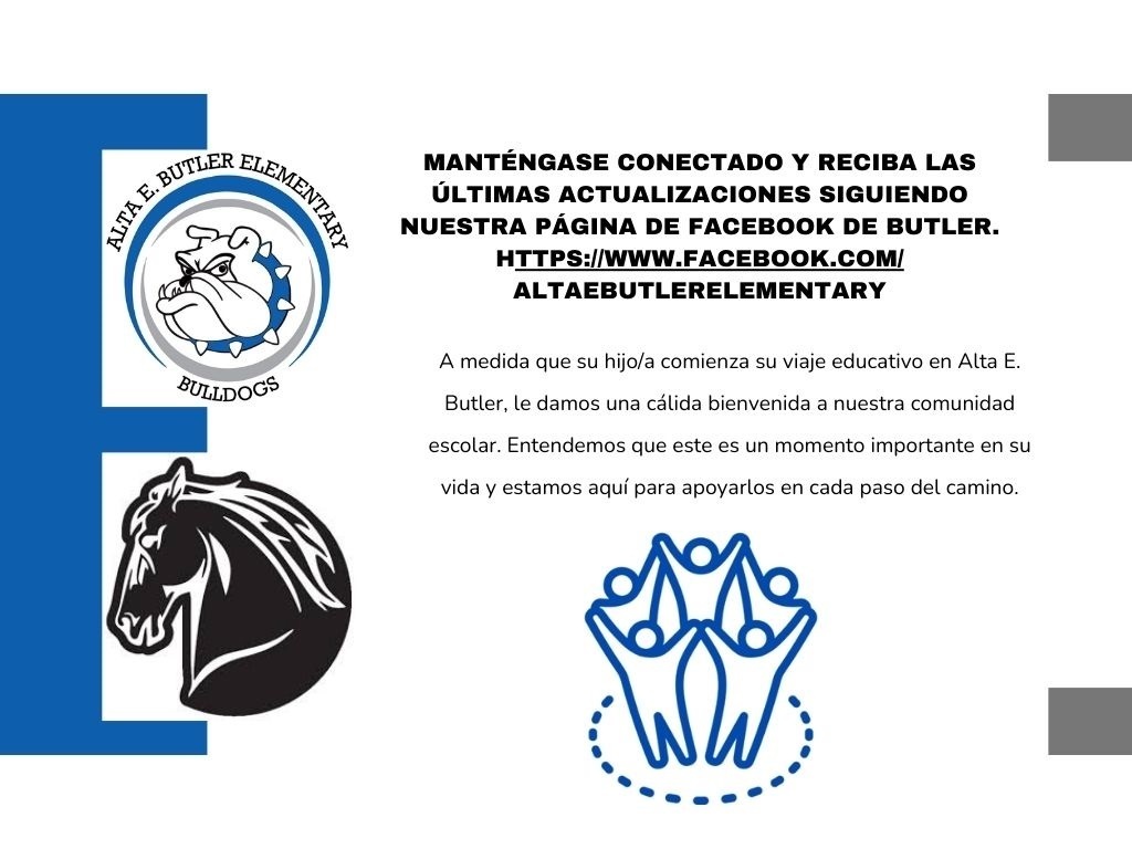Stay connected and get the latest updates by following our Butler’s Facebook page! Manténgase conectado y reciba las últimas actualizaciones siguiendo nuestra página de Facebook de Butler.
