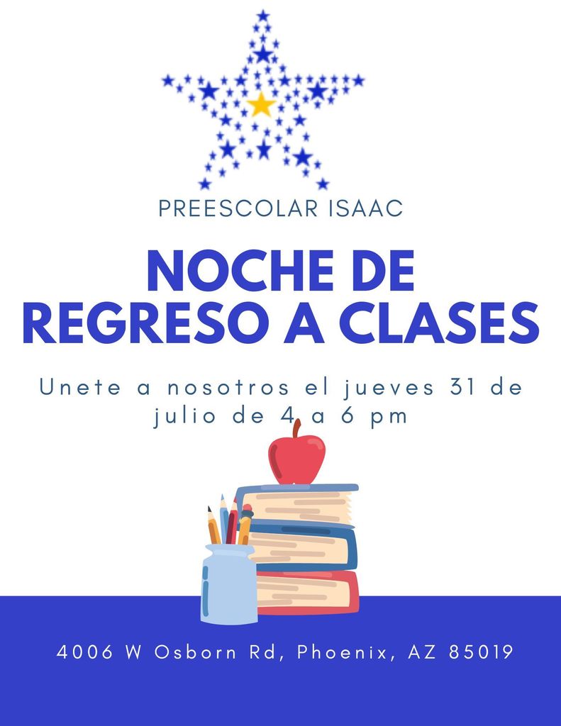 Unete a nosotros el jueves 31 de julio para Noche de regreso a clases. 4006 W Osborn