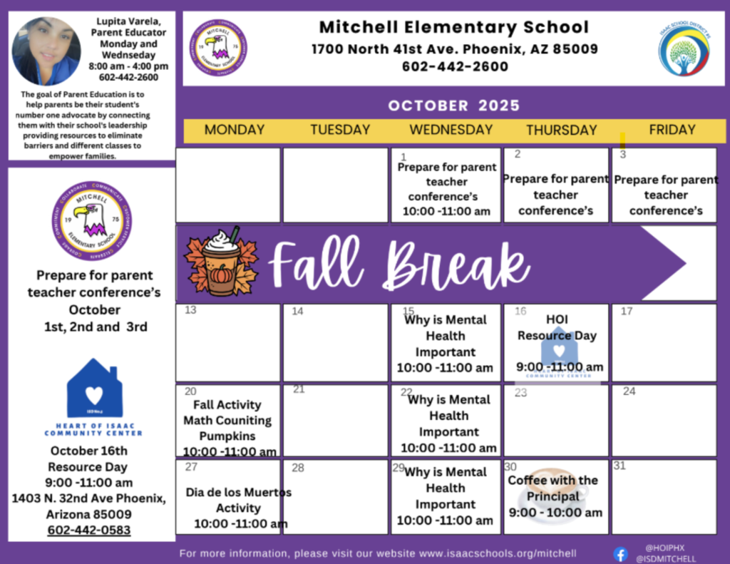 Parent Education Calendar 