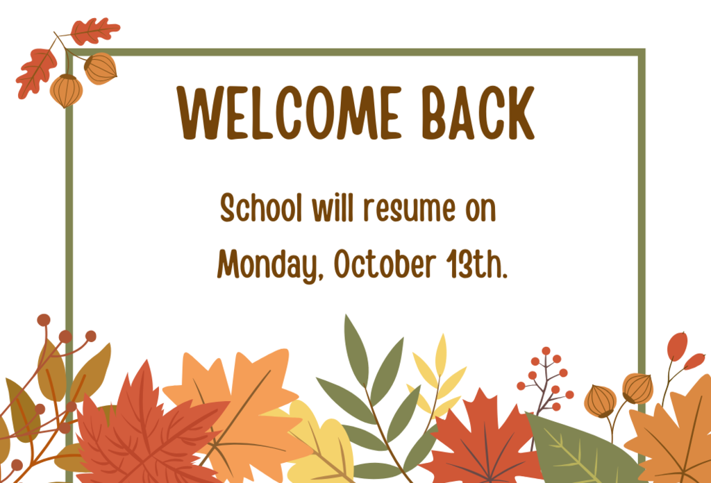 We hope you had an enjoyable fall break. School resumes tomorrow, Monday, October 13 and our gates open at 7:35 am. Espero que hayan tenido unas agradables vacaciones de otoño. La escuela se reanuda mañana, lunes 13 de octubre y las puertas se abren a las 7:35 am.