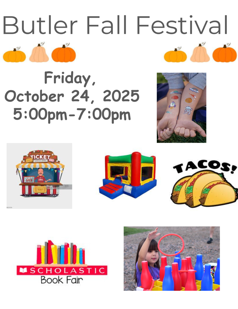 Join us for the Butler Fall Festival on Friday, October 24th from 5:00 pm - 7:00 pm!