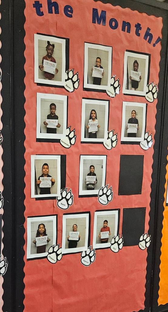 This image shows photos of students who earned Student of Month for September.