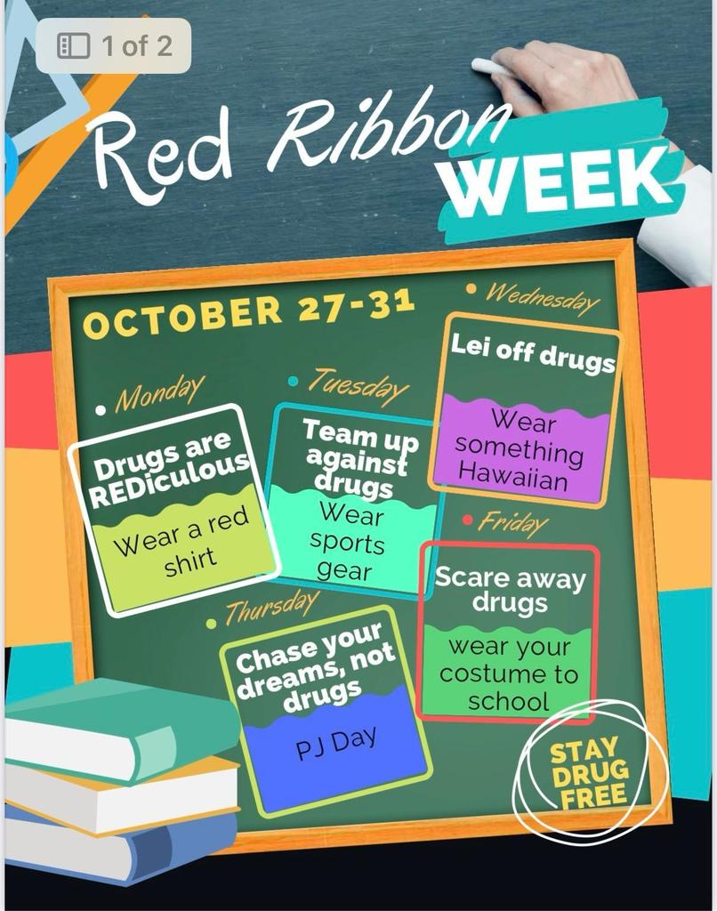 Spirit Week October 27 to 31. 