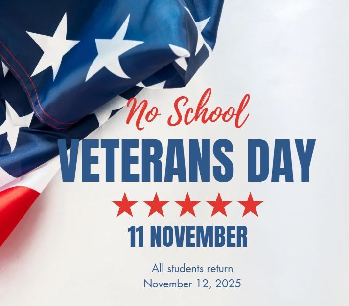 No School Veterans Day November 11 