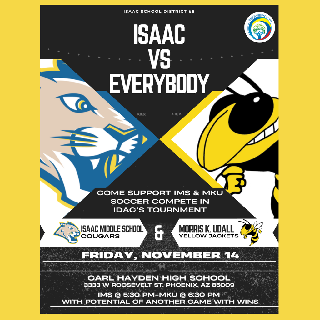 It's a flyer announcing that IMS has a soccer game today at 5:30 pm in Carlheyden along with MKU