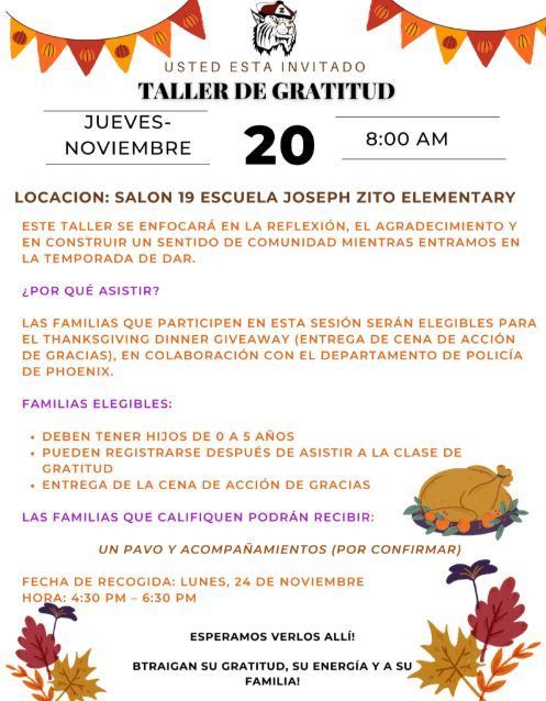 Jueves Noviembre 20, A Las  8:00  