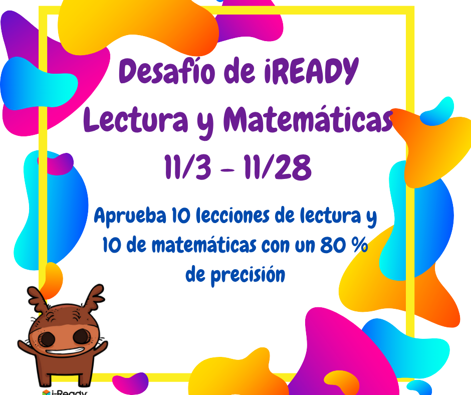 Butler School: All Butler students will be taking the iReady tests from December 1-12th.   Escuela Butler: Todos los estudiantes de Butler van a tomar las pruebas de iReady del 1-12 de diciembre.