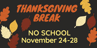 No School Nov 24-28 