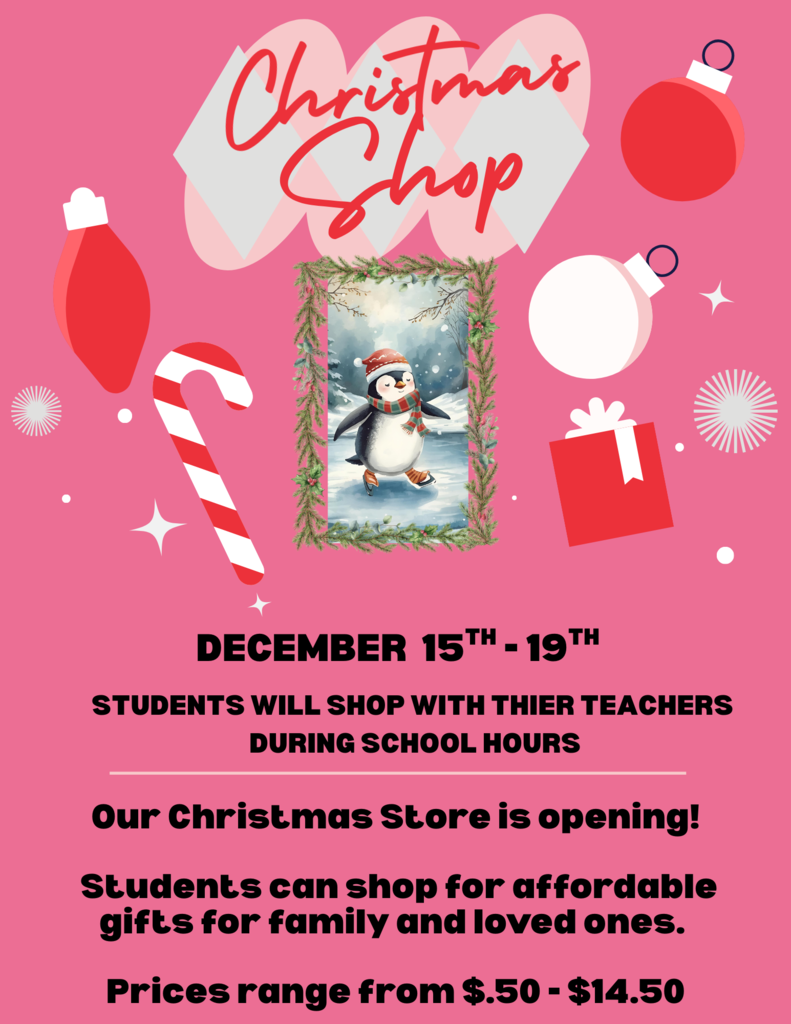 Butler School will have a Christmas Shopping Store. Students will be able to shop with their teachers during school hours for small, affordable gifts for family and friends.   La escuela Butler tendrá una tienda de regalos navideños. Los estudiantes podrán comprar, acompañados por sus profesores y durante el horario escolar, pequeños regalos a precios accesibles para sus familiares y amigos.