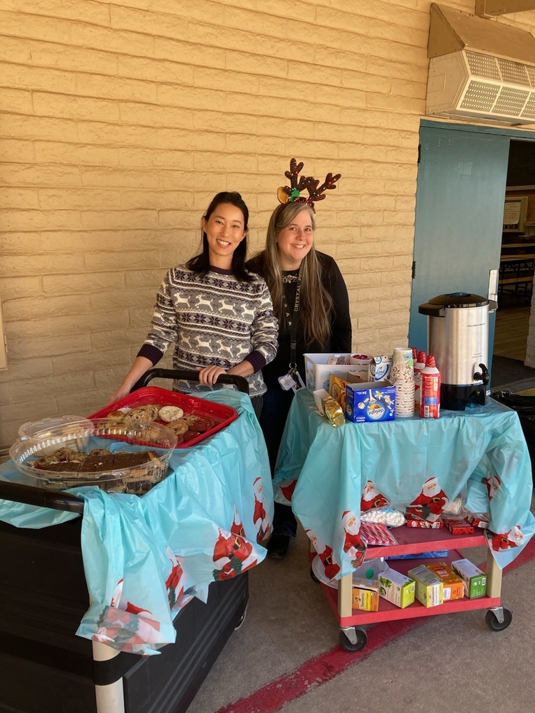 Ms Lai and Ms Perez sharing holiday cheer! 