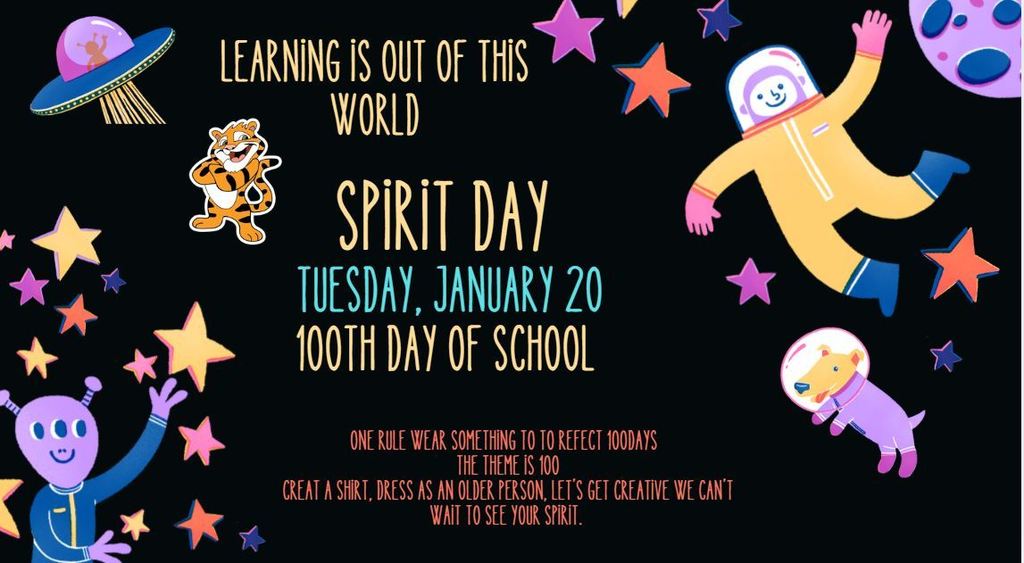 100th Day of School January 20th 