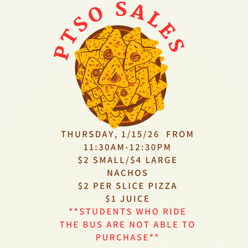 The image features a bright blue background. On the left, a friendly, 3D-styled yellow star mascot with blue arms is sitting at a red-clothed table. The mascot is smiling and eating a nacho chip from a bowl of loaded nachos. Next to the bowl is an open Little Caesars pizza box showing a pepperoni pizza. A small tan sign above the mascot reads "PTSO."