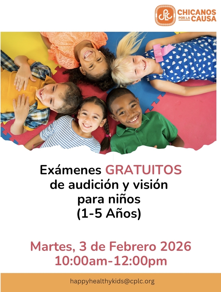 Attention families! Today at HOI – La Casita Azul, we are offering FREE hearing and vision screenings for children ages 1–5. 🗓 Today ⏰ 10:00 a.m. – 12:00 p.m. A great opportunity to support your child’s health. We hope to see you there! 👂