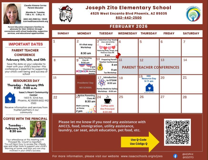 JZ Parent Calendar 