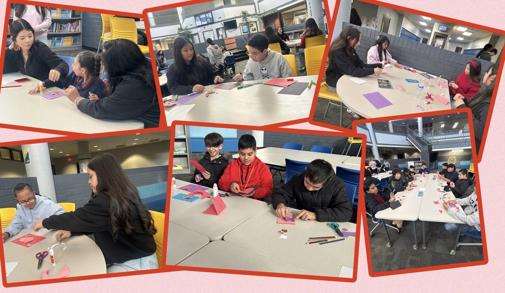 Students in Ms. Gomez, Mr. Bennett. and Ms. Thom's Learning Labs teamed up with Ms. Hanson's class for a Valentine Making Extravaganza! Together, students made over 100 Valentine cards to send to residents at Encanto Palms Nursing Home, as well as to US Military Veterans residing at the Arizona Veterans Home located in downtown Phoenix. A special shoutout to Isaac's COTA Megan Lant for crocheting pink hearts to attach to the cards for the residents!! Happy Valentine's Day!