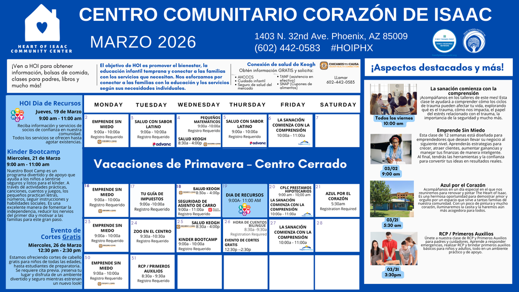Marzo Calendario