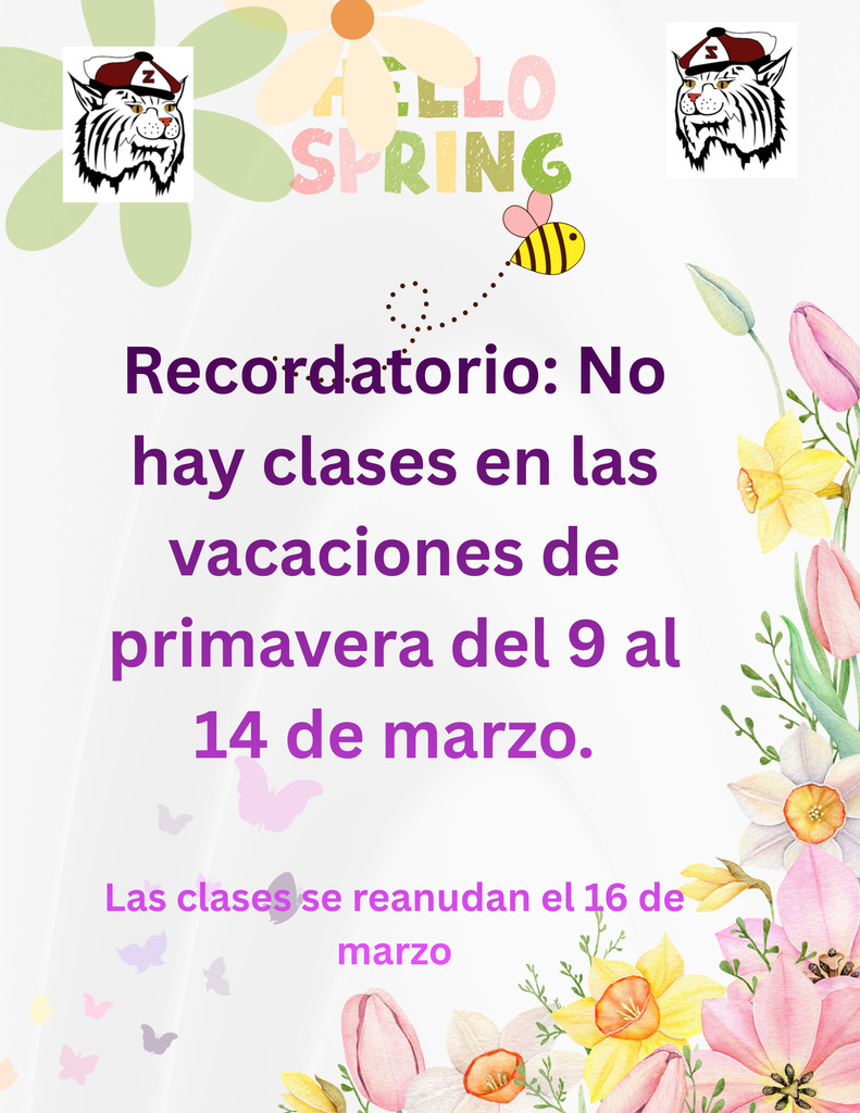 March 9- 14 No School