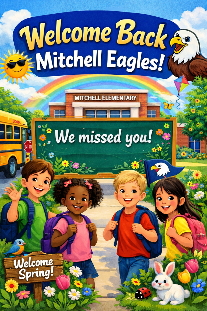 Mitchell Elementary; we missed you; welcome spring!