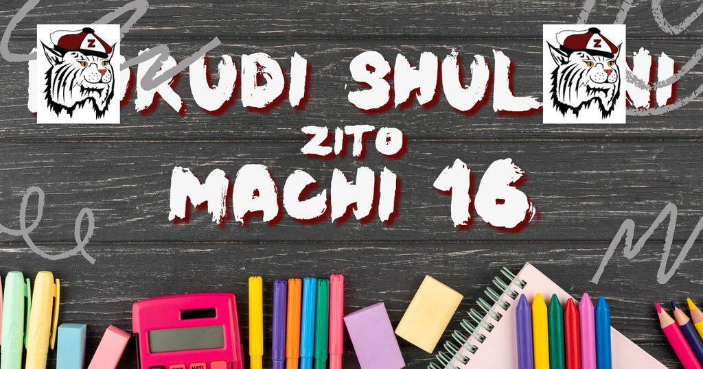 Welcome back to Zito school starts 7:30 a.m. March 16th