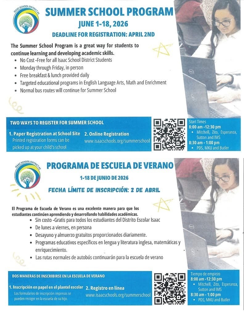 Attention families! ☀️ Don’t miss important information about our Summer School. Please see the flyer below for details!