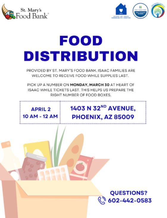 Food Distribution April 2nd 10am 