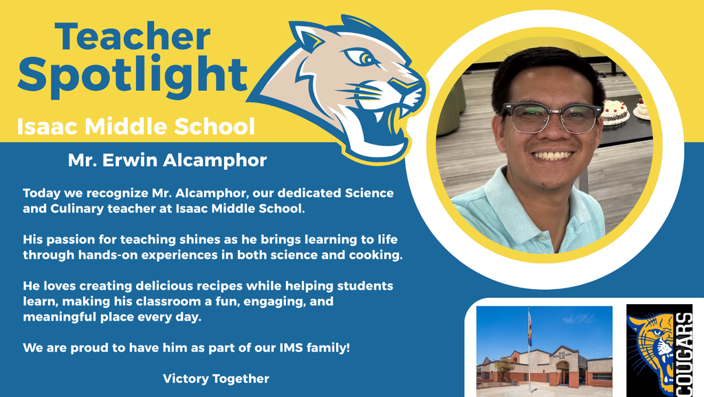 ✨ Celebrating Our Teachers ✨  We continue recognizing our amazing IMS teachers. Today we highlight Mr. Alcamphor for his dedication and passion in the classroom