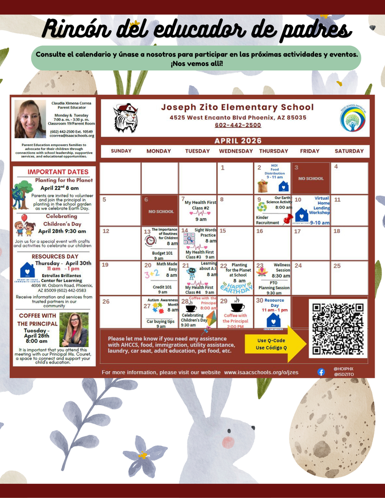 April/Abril Spanish Newsletter Pg. 3