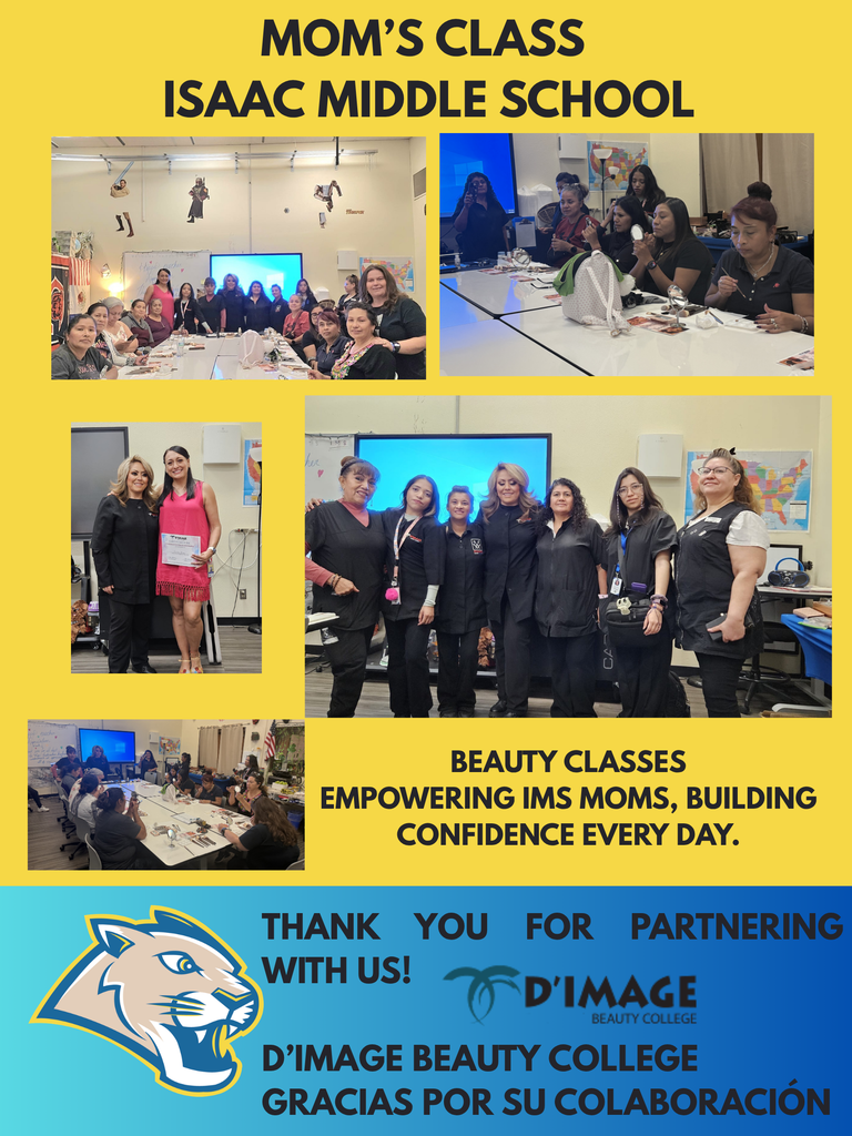 Today our IMS moms enjoyed a wonderful beauty class where they learned makeup tips and shared a special time filled with connection, self-care, and fun.  Thank you to D’Image Beauty College for partnering with our school and making this beautiful experience possible for our community.