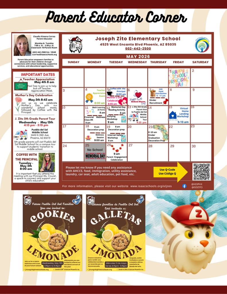 Calendar Events for May 