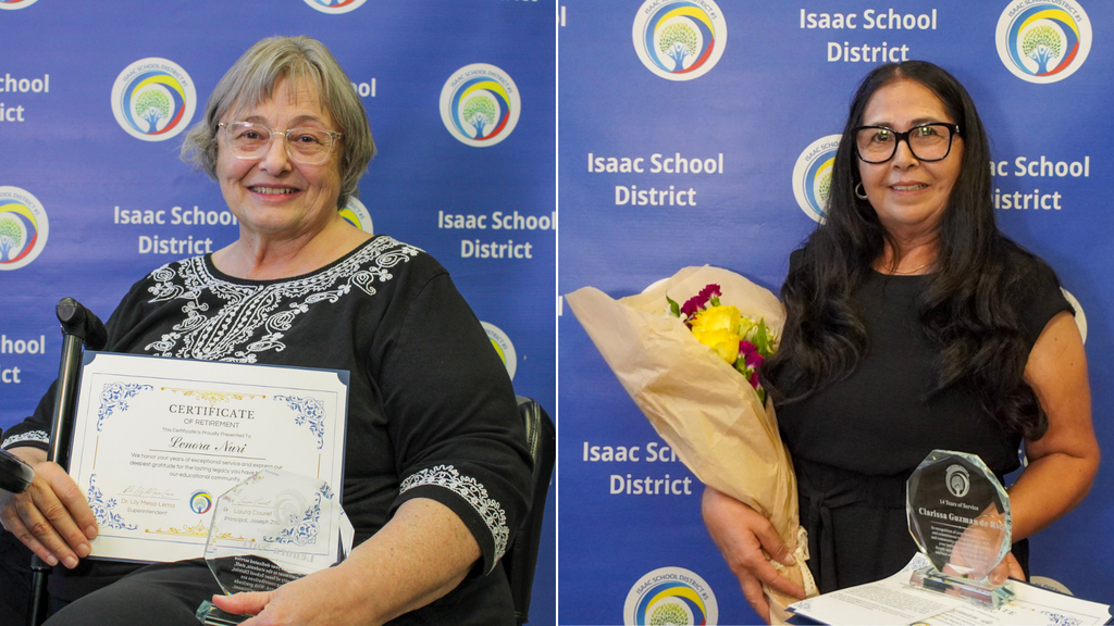 Photos of retirees at the Retirement Ceremony