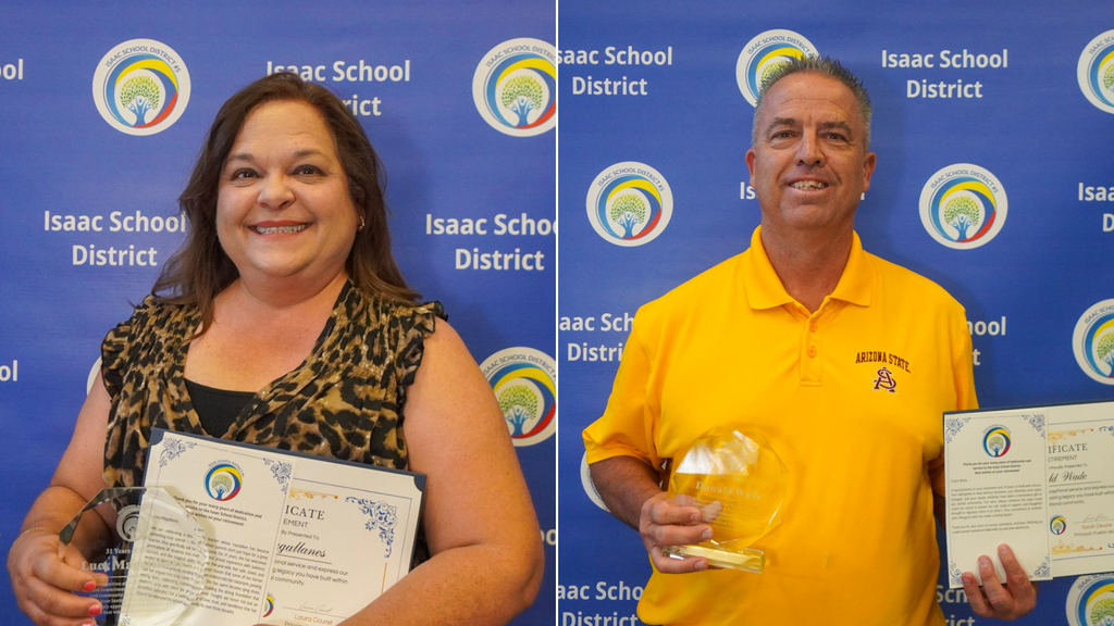 Photos of retirees at the Retirement Ceremony