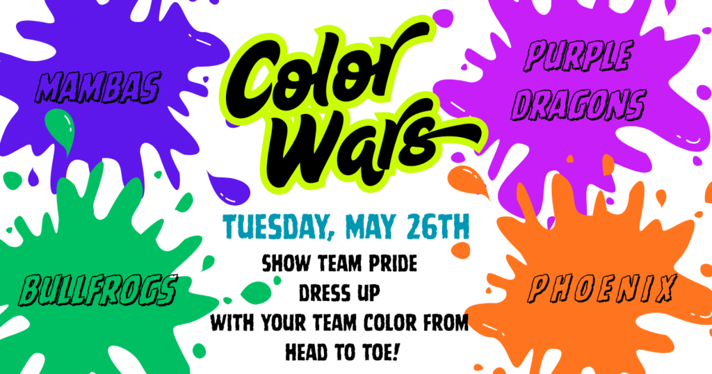 Butler School: On Tuesday, May 26th, we will hold the last field day! Dress up by wearing your team’s color. Click link: https://canva.link/wp0j0hx8iurn61y