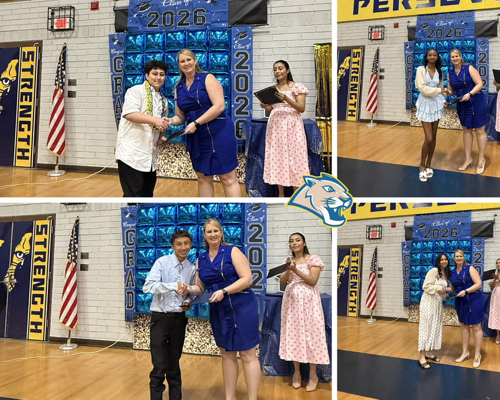 The photo shows the student receiving his graduation certificate from Mrs. Scriner, the principal of Isaac Middle School.