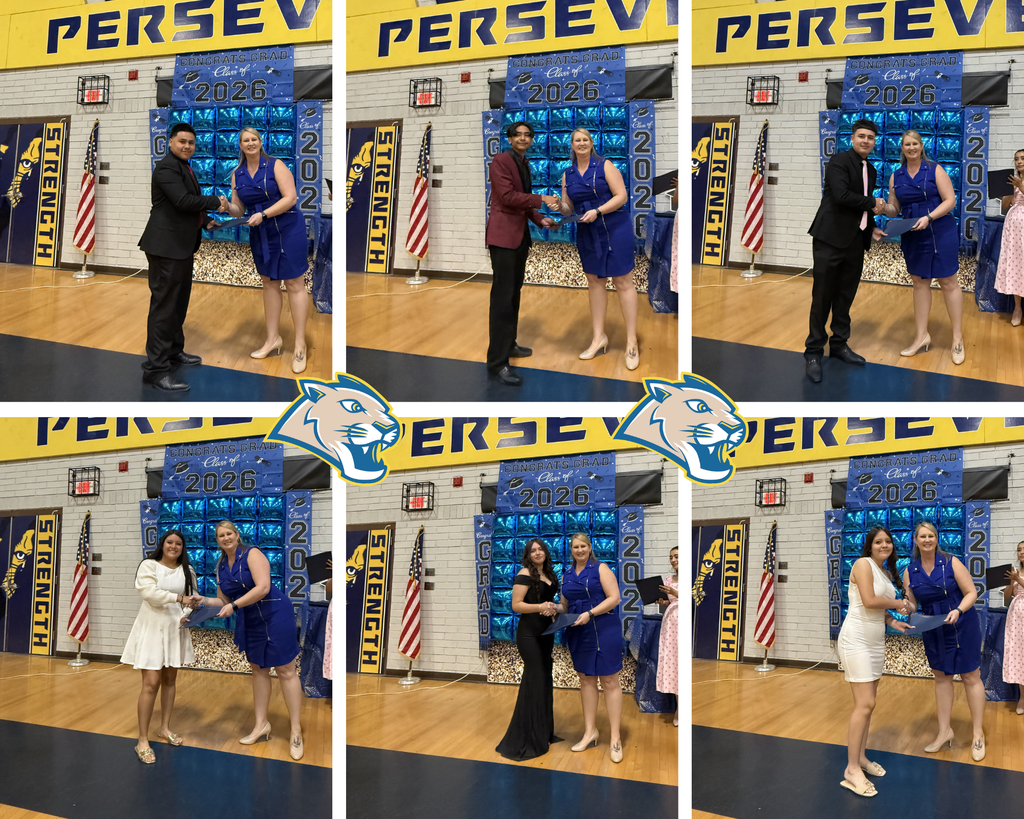 The photo shows the student receiving his graduation certificate from Mrs. Scriner, the principal of Isaac Middle School.