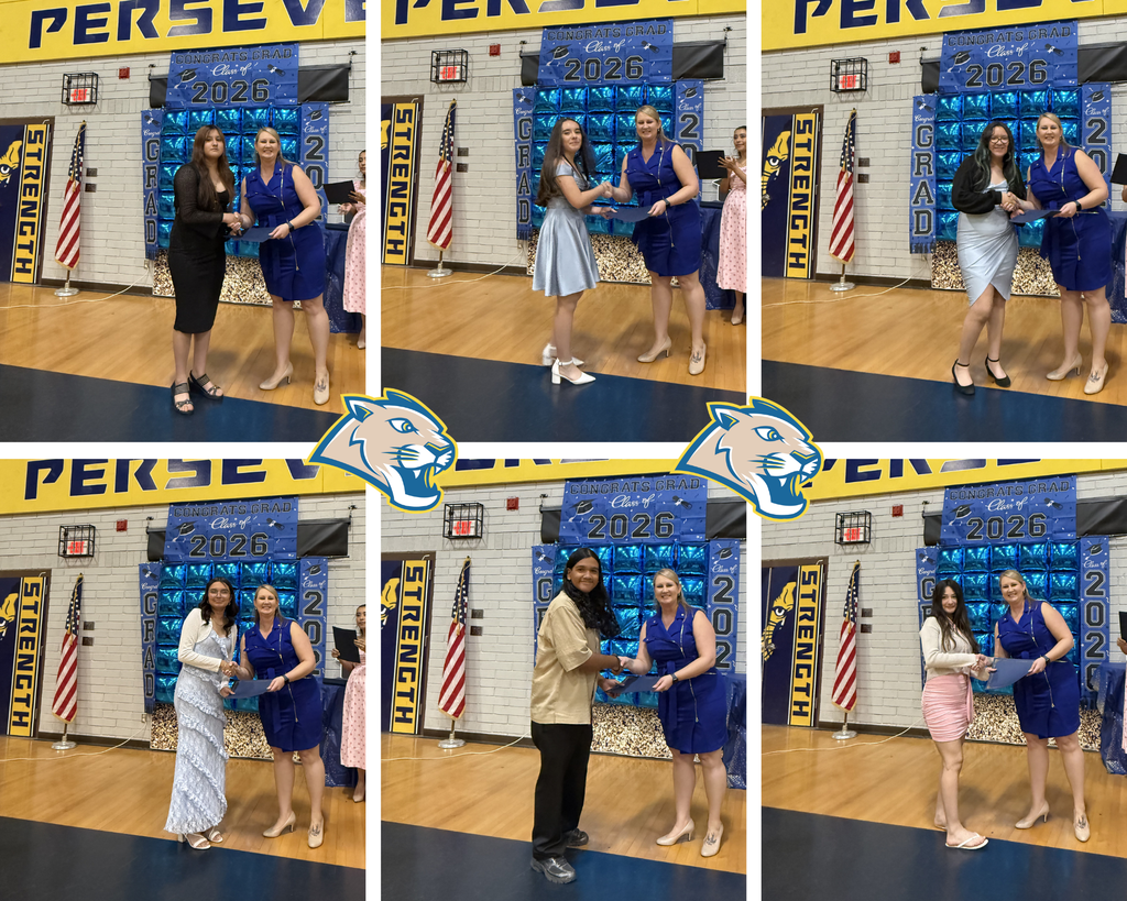 The photo shows the student receiving his graduation certificate from Mrs. Scriner, the principal of Isaac Middle School.