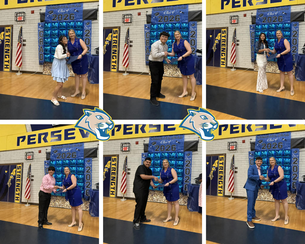 The photo shows the student receiving his graduation certificate from Mrs. Scriner, the principal of Isaac Middle School.