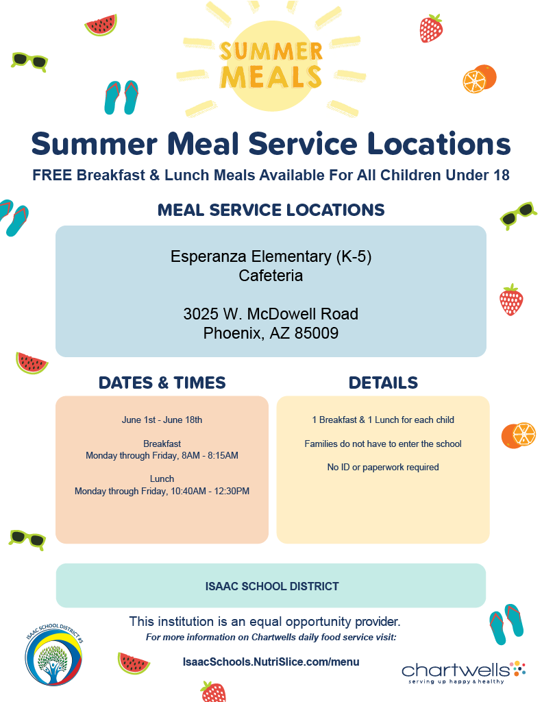 Esperanza Summer Meal Service Locations