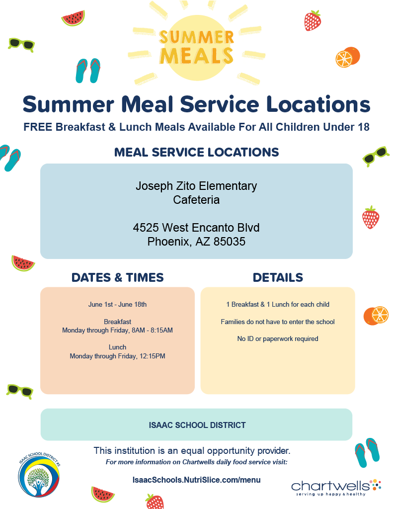 Joseph Zito Summer Meal Service Location
