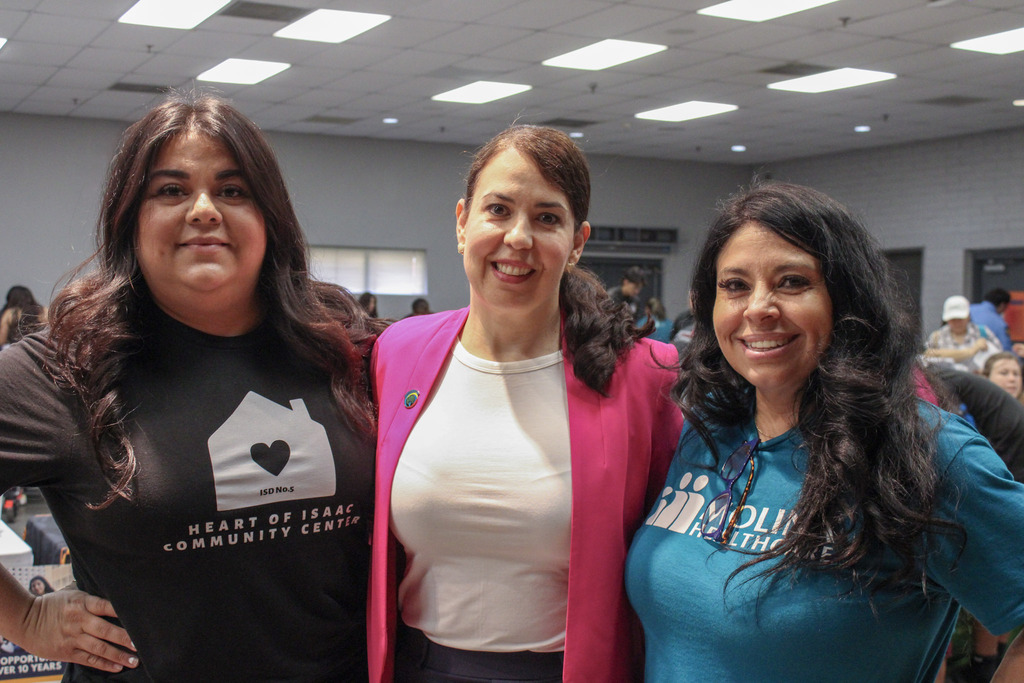 Marcela Lopez, Director of Family Engagement, Dr. Lily Mesa-Lema, Superintendent, Noemi Leiva, Social & Health Equity Navigator , Molina Healthcare