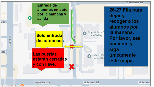 Map of Dismissal and Drop Off