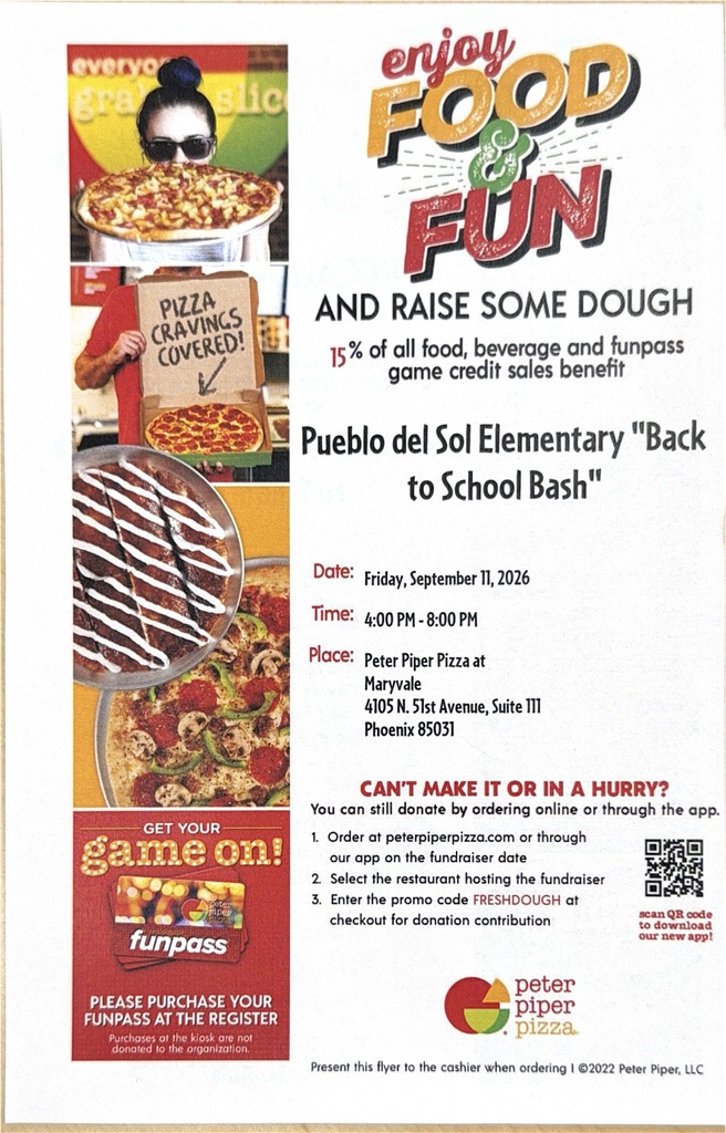 Peter Piper Pizza Night Flyer