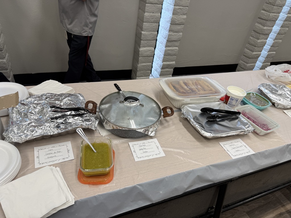 Special food shared by families at the Title 1 Family Heritage Night. 