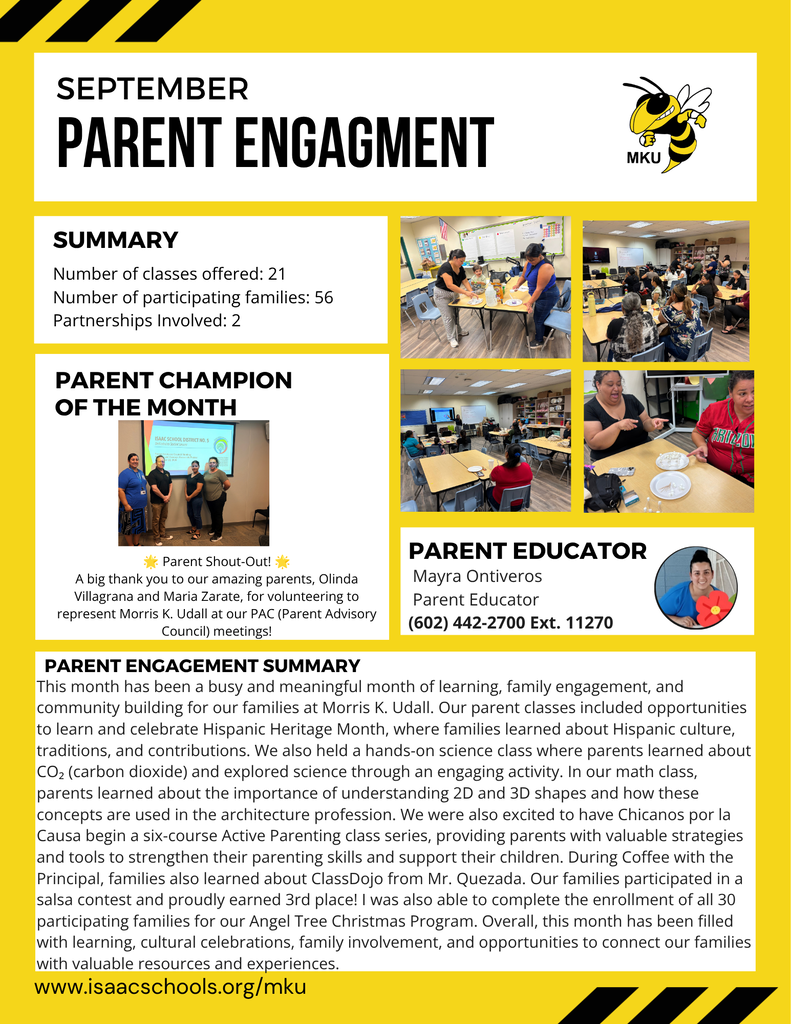 September parent engagement summary