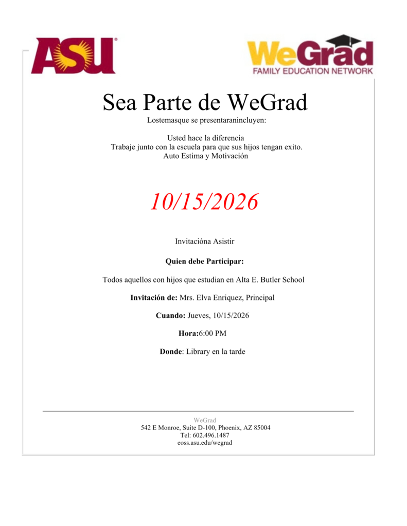 You’re Invited to WEGrad! Está Invitado(a) a WEGrad!