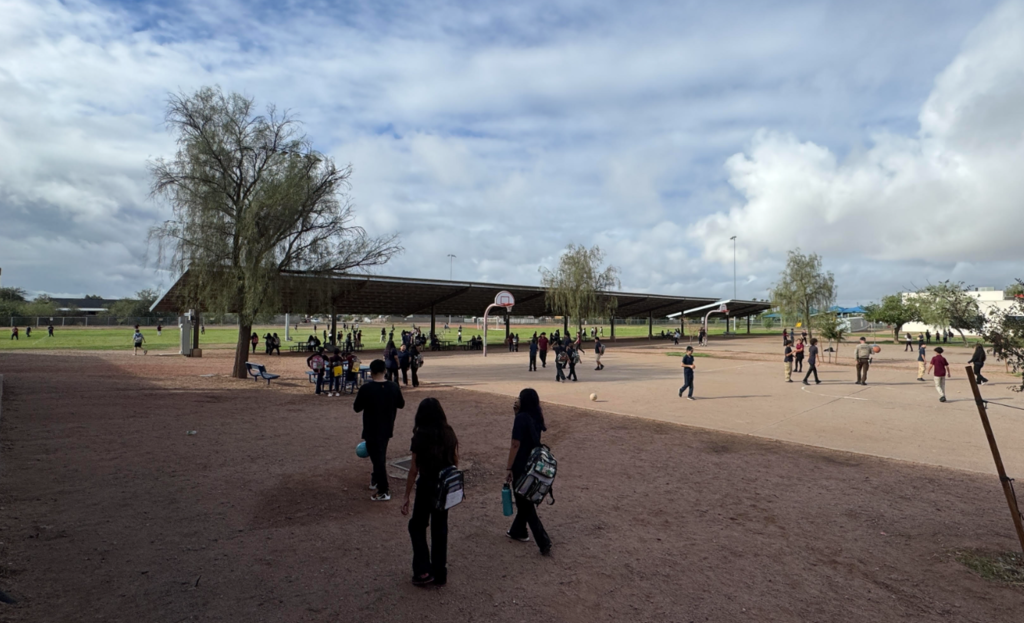 Students playing at recess