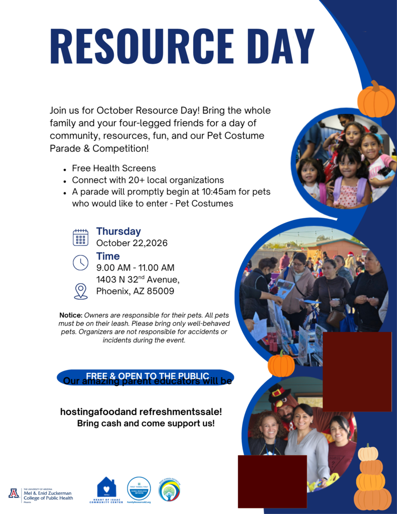 Join us for Resource Day. Acompáñenos al Día de Recursos!