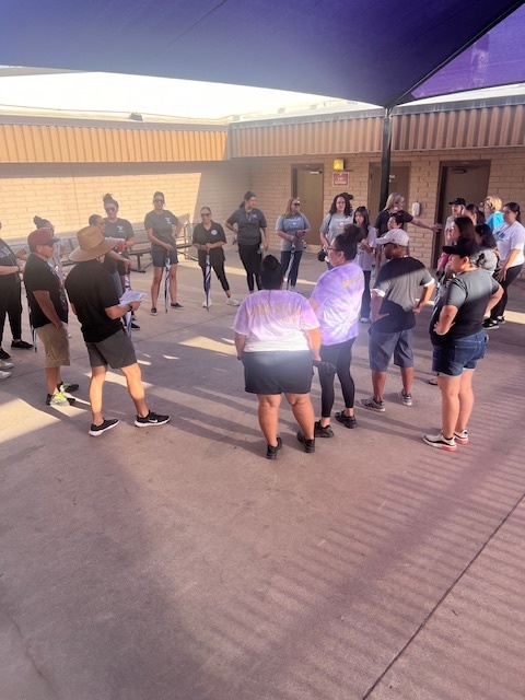 Isaac staff participating in neighborhood walk