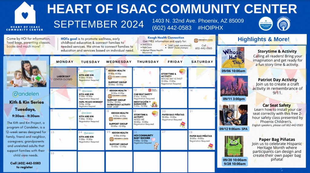 Heart of Isaac Calendar