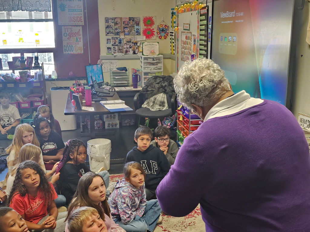 Doc reading to VES 4th Graders