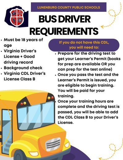 Bus Driver Requirements Flyer